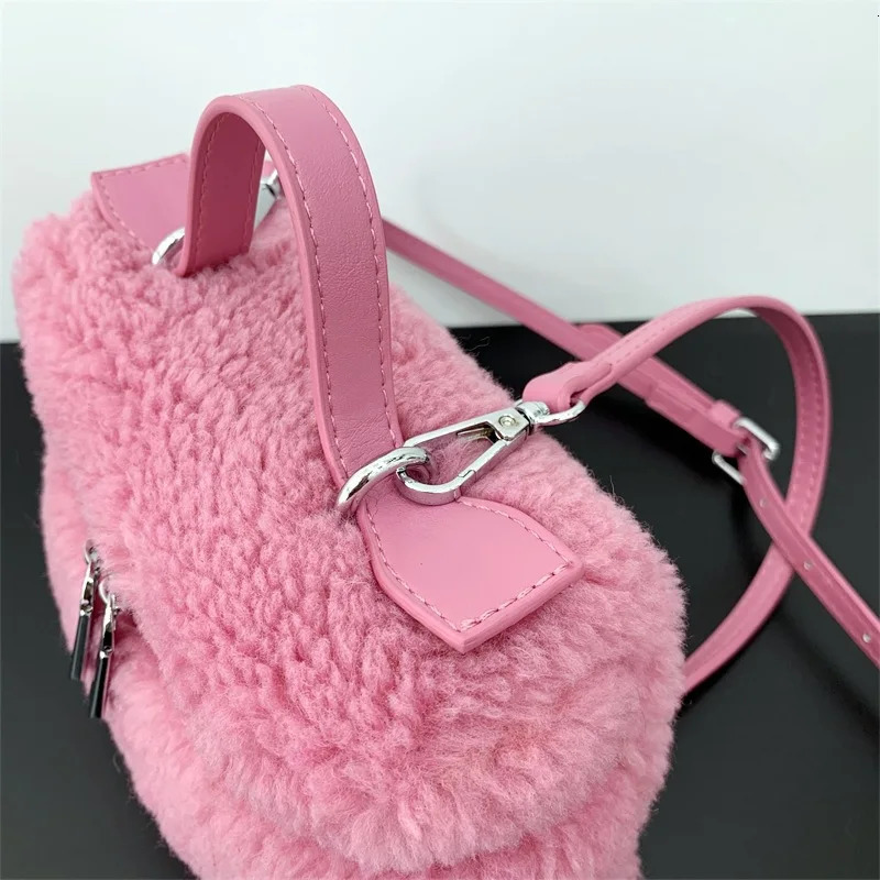 Box Bag Women 2024 Winter Trendy Faux Fur Shoulder Bags Handbag Y2k Girls Fashion Festival Crossbody 250930