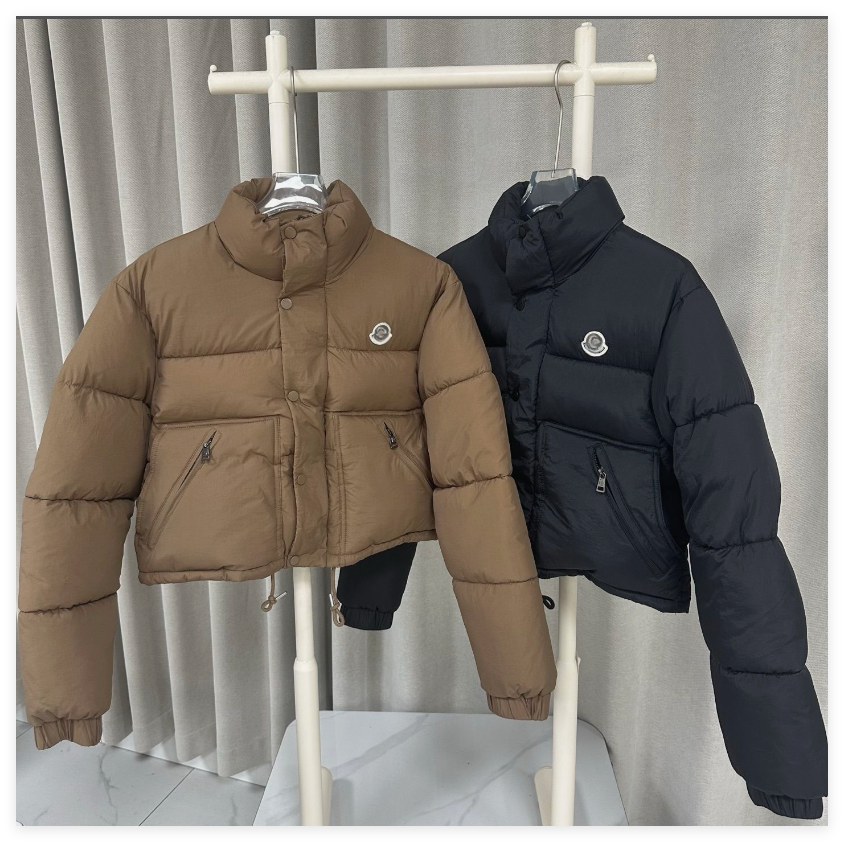 Down jacket women's fashion style outdoors loose outsize warm woman puffer coats designer crop puffer shacket Leather hanging out alphabet embroidery Parkas S-2XL