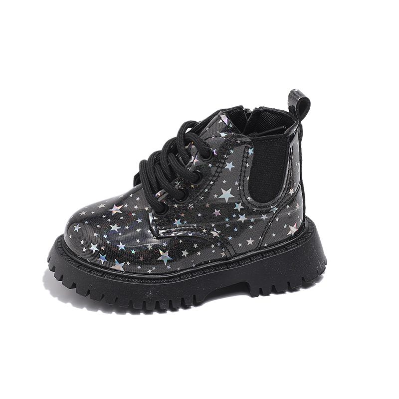 Kids Short Boots Girls Shoes New 2025 Spring Winter Soft Leather Kidszworld Children Boots Fashion Shiny Toddler Kids Ankle Boots Size 21 - 30 K0526