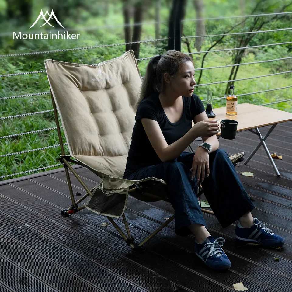 Mountainhiker New Camping photosynthesis Chair High Back Folding Chair Backrest Adjustable Outdoor Leisure Hiking Fishing Picnic J250930
