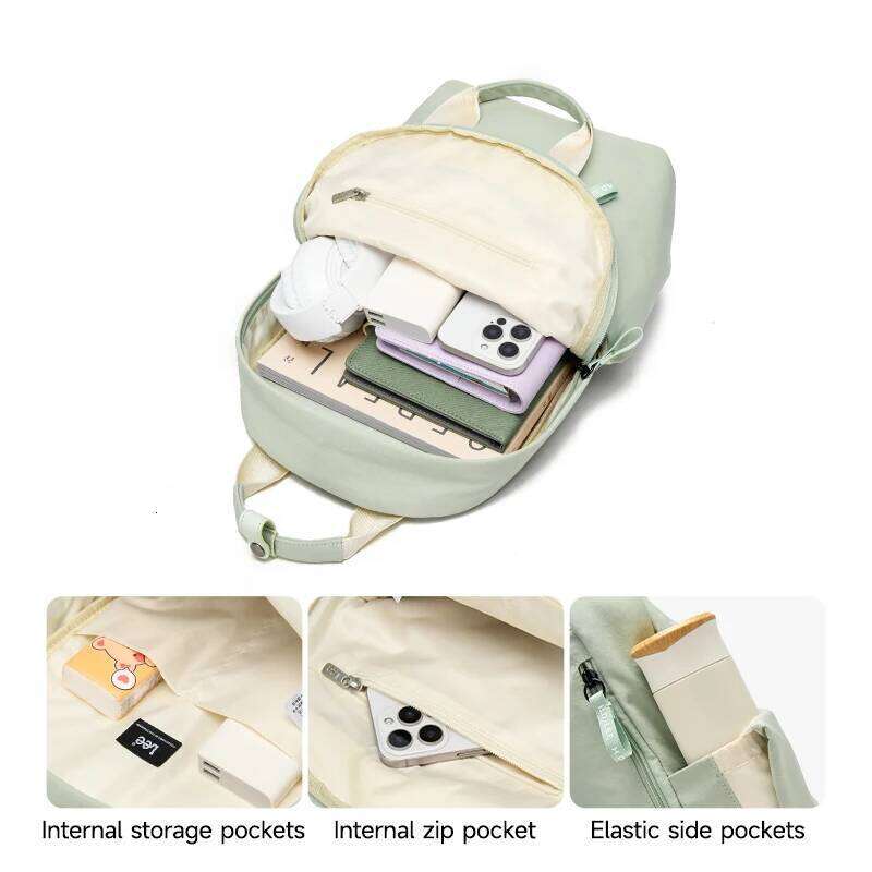 LEE Lightweight Casual Travel Daypack Women Simple Waterproof Commuting Laptop Backpack Lady Student College School Bag Bookbag