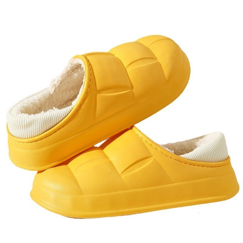2025 New Waterproof Slippers Women, Autumn Winter Home Internet Celebrity Thick Sole EVA Cotton Slippers, Warm and Suitable for Outdoor Wear ddmymarke
