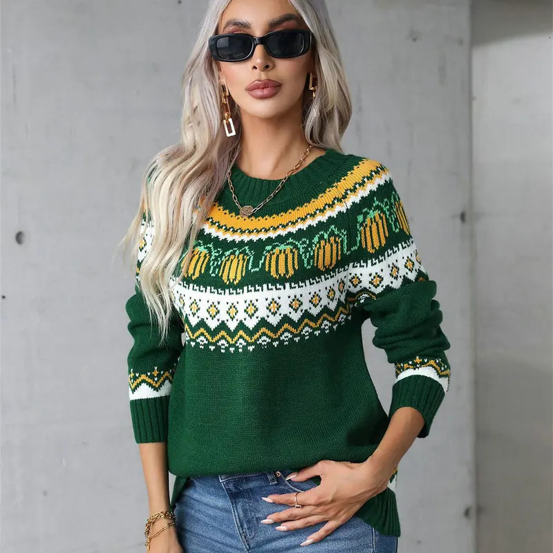 Women Casual Sweaters Christmas Knitwear Tops Female Long Sleeve Soft Warm Outerwear O Neck Autumn Winter Streetwear 250930