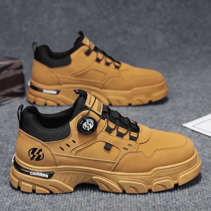 Men Sneakers Spring Autumn New High Top Men Casual Leathers Thick Soled Trendy Wear Resistant Short Boots Platform Sports Shoes Z250930