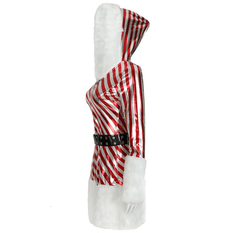Women s Christmas Sweater Dress Set Long Sleeve Reindeer Print Knit Dress Belt Leg Warmers Santa Hat 250930