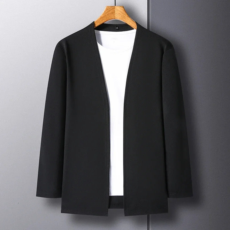 Mens Long Sleeved Cardigan Jacket Casual Fashion Top 250929