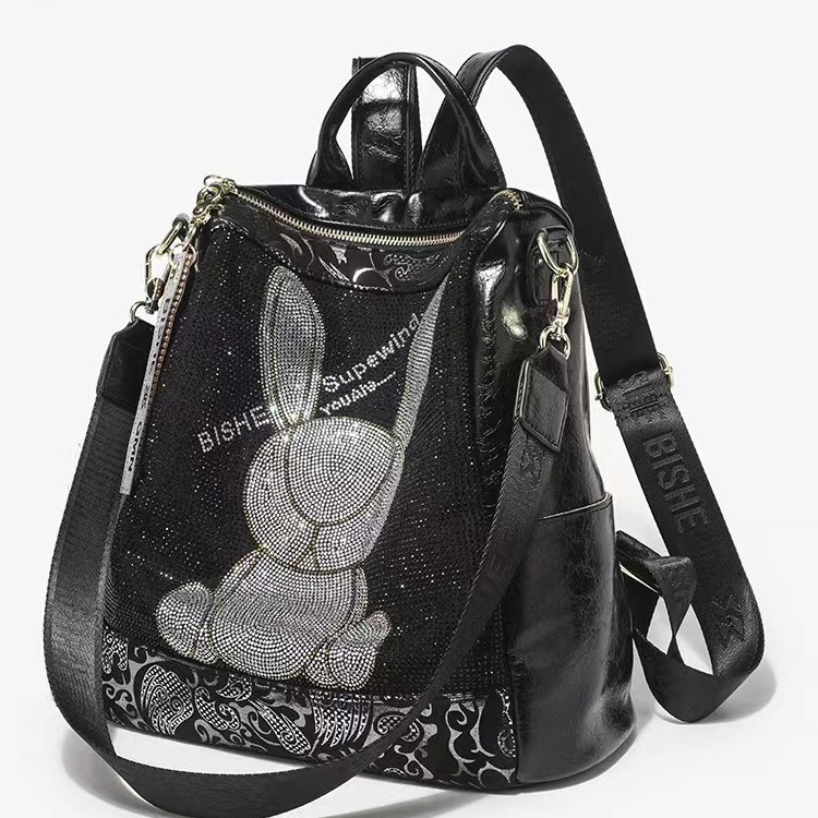 Designer Bag Hot Rhinestone Bag 2025 New Versatile Fashion Trend Women's Bag Genuine Leather Backpack Women's Crossbody Bag Luxury Bag High-