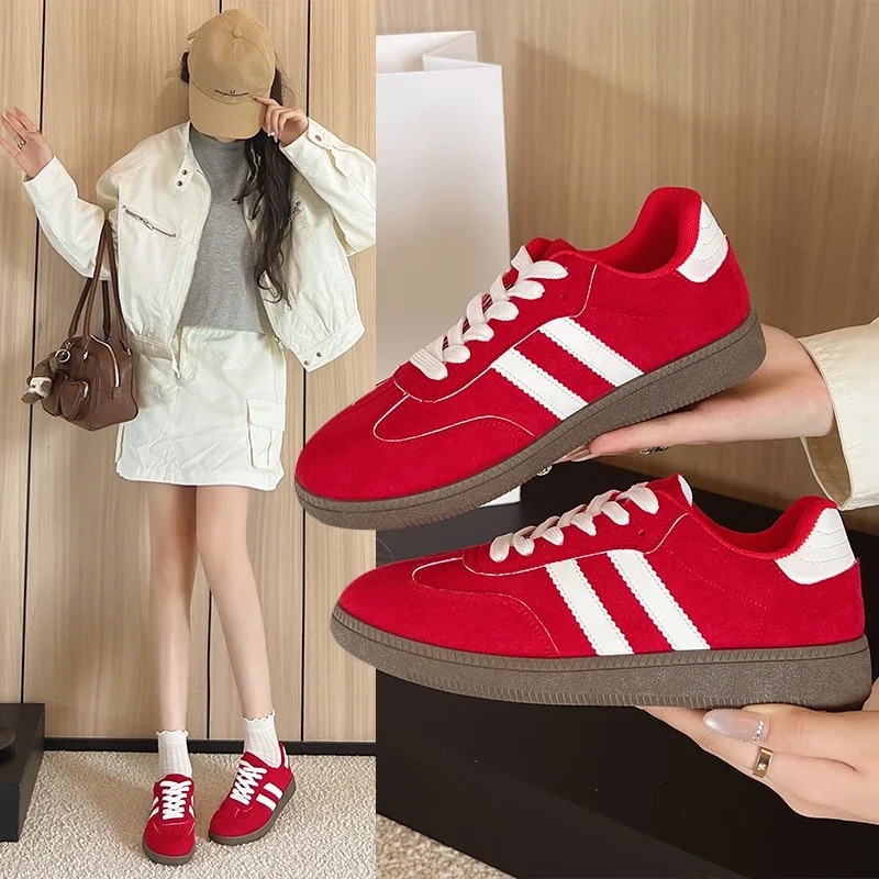 Women Sneakers Red Women Shoes Softsoled Casual Sport Shoes Ladies Outdoor Running Vulcanized Shoes Women Zapatillas Mujer 250930