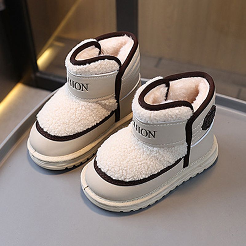 Kids Snow Boots Winter Plus Velvet Youth Short Boots Thick Warm Plush Boots Kidszworld for Girls Boys Lamb Wool Toddler Shoes Footwear Size 25 - 36 K0