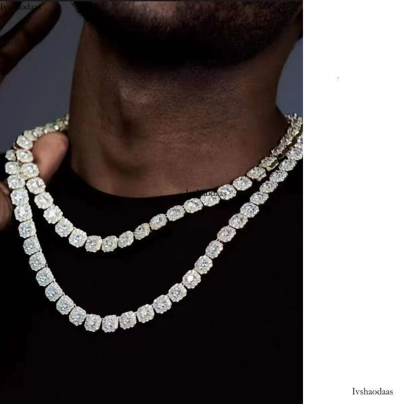 Advanced Designer Necklace Bracelet with Citrine Dias Customized VVS 8mm Large Tennis Solid Back Chain - Ideal Gift for Both Men and Women