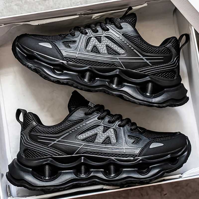 Mens 2025 Trendy Platform Running Shoes Breathable Mesh HeightIncrease Casual Sneakers for All Seasons Z250930