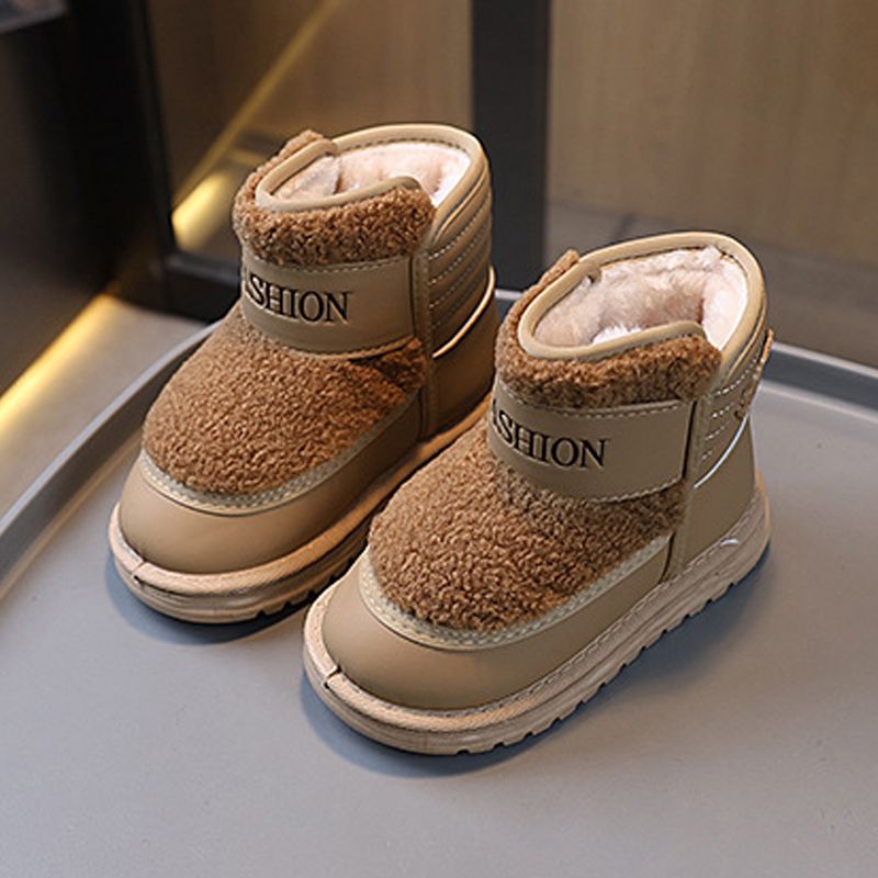 Kids Snow Boots Winter Plus Velvet Youth Short Boots Thick Warm Plush Boots Kidszworld for Girls Boys Lamb Wool Toddler Shoes Footwear Size 25 - 36 K0
