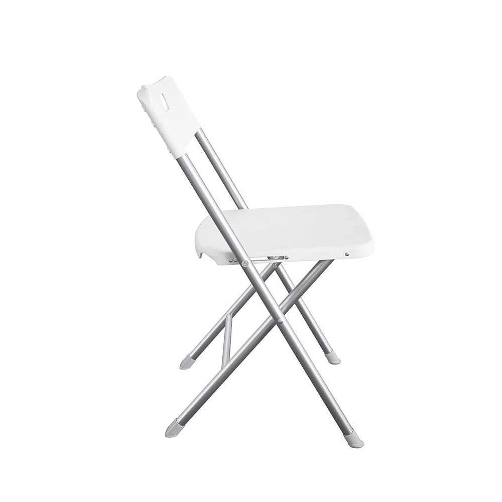 Durable Folding Chair with Resin Seat and Back Lightweight Steel Frame Indoor Outdoor Use Perfect Events and Everyday Seating J250930