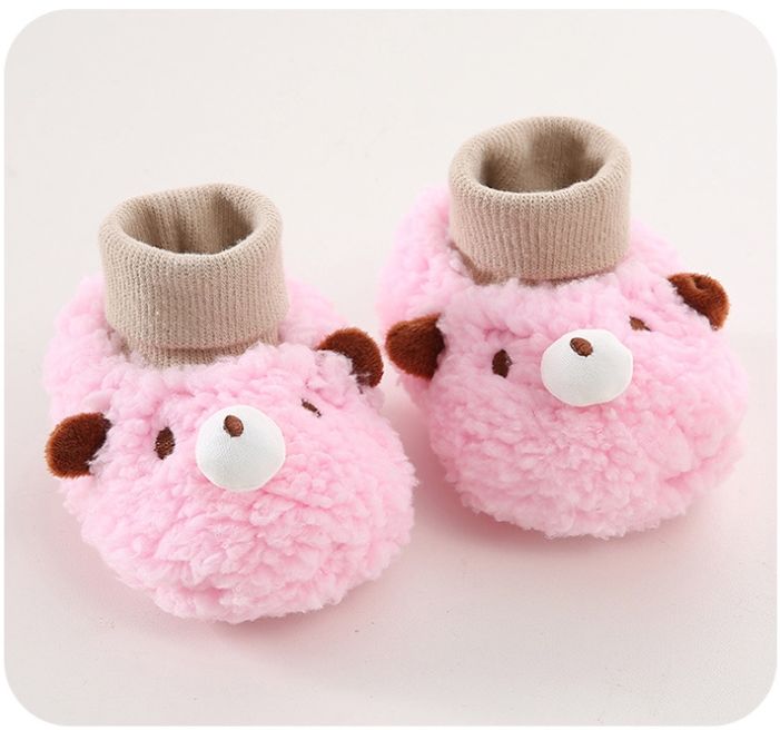 Newborn Winter Shoes Cute Cartoon Baby Sock Shoes Soft Cotton Anti Slip Kidszworld Infant Toddler Little Kids Crib Socks Shoes 0- 18 Months K0474