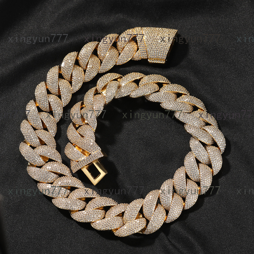 Hiphop Trend Jewelry 22mm Cuban Chain Goldplated Mens Necklace Wholesale