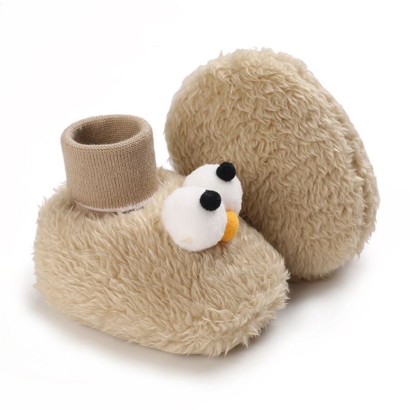 Winter Newborn Baby Socks Shoes Warm Cartoon Toddler First Walkers Boots Cotton Comfort Soft Anti-slip Warm Infant Shoes 0-18 Months K0521
