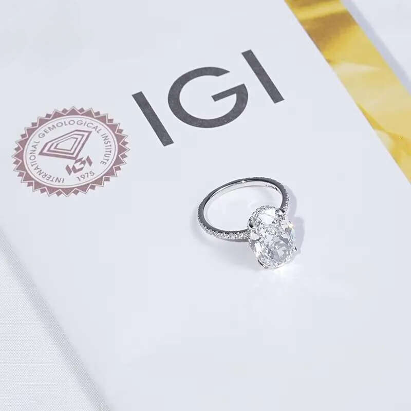 GIA IGI Certified CVD HPHT Lab Grown Created Dia 14k Solid Gold Oval Engagement Ring Fine Jewelry Rings for Women