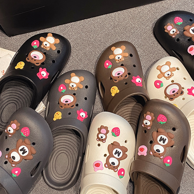 Women's Clog Shoes Closed-Toe Home Non-Slip Bathroom Shower Summer Soft Sole Lightweight Outdoor Wearable Slippers for Men ddmymarket