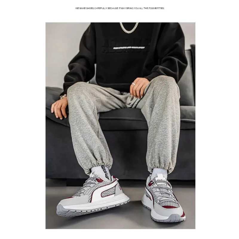 Mens Mesh Breathable Chunky Casual Sneakers Lightweight Platform Shoes for Daily Wear Z250930