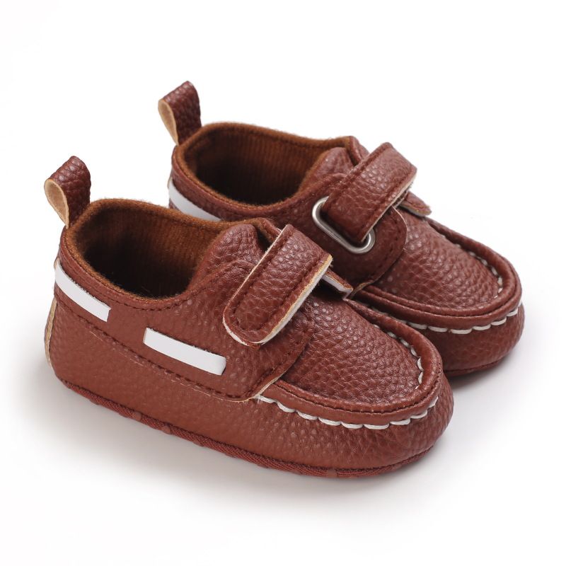 Little Kid Leather Shoes Infant Anti-slip Soft Bottom Baby Unisex Casual Shoes Kidszworld Newborn Toddler First Walkers Crib Shoes 0-18M K0446
