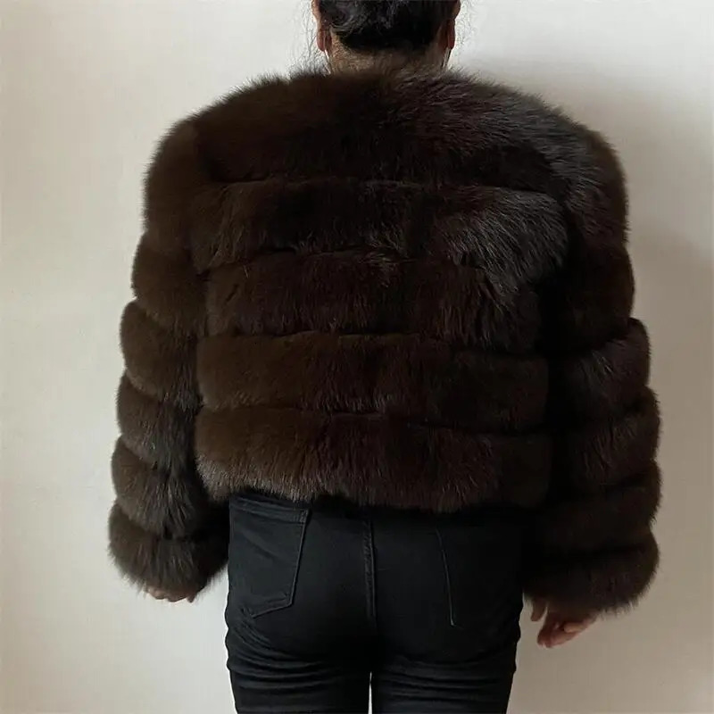 BEIZIRU Womens Real Fur Coat Long Sleeve Natural Warm Fashion Winter Girls 250930