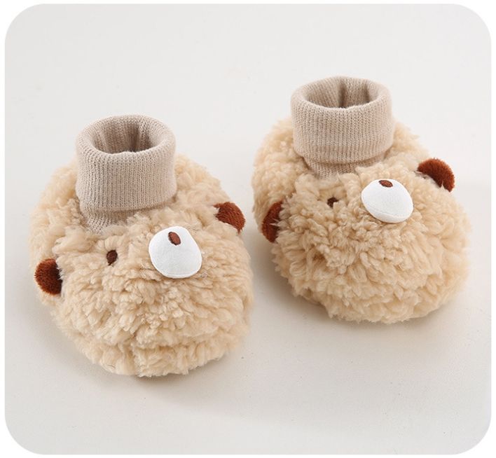 Newborn Winter Shoes Cute Cartoon Baby Sock Shoes Soft Cotton Anti Slip Kidszworld Infant Toddler Little Kids Crib Socks Shoes 0- 18 Months K0474