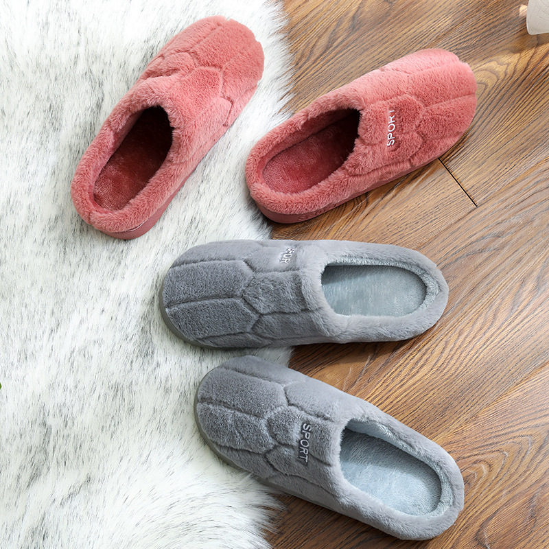 Home Women, Indoor Warm Non-Slip Couple Plush Cotton Slippers for Men, Autumn and Winter ddmymarket