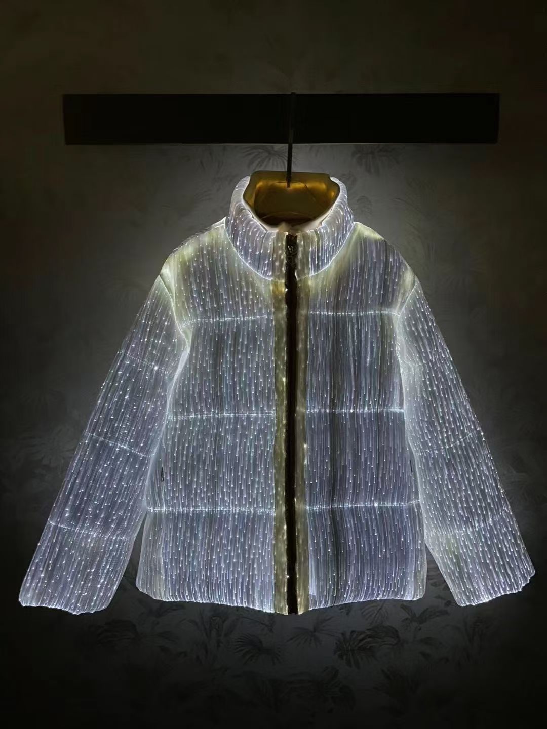 Designer style men's and women's down jackets, night glow down jackets, luxurious down jackets, winter fashion men's outerwear