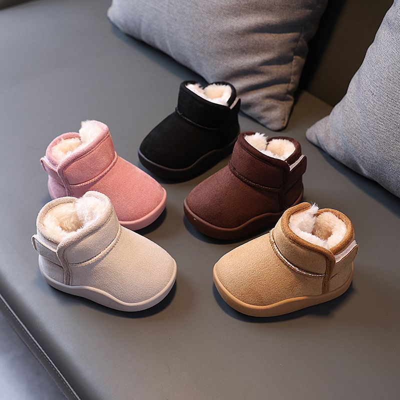Kid Snow Boots Children Winter Boots Kids Outdoor Plush Cotton-padded Shoes Kidszworld Soft-soled Non-slip Infant Toddler Shoes Size 20 -31 K0503