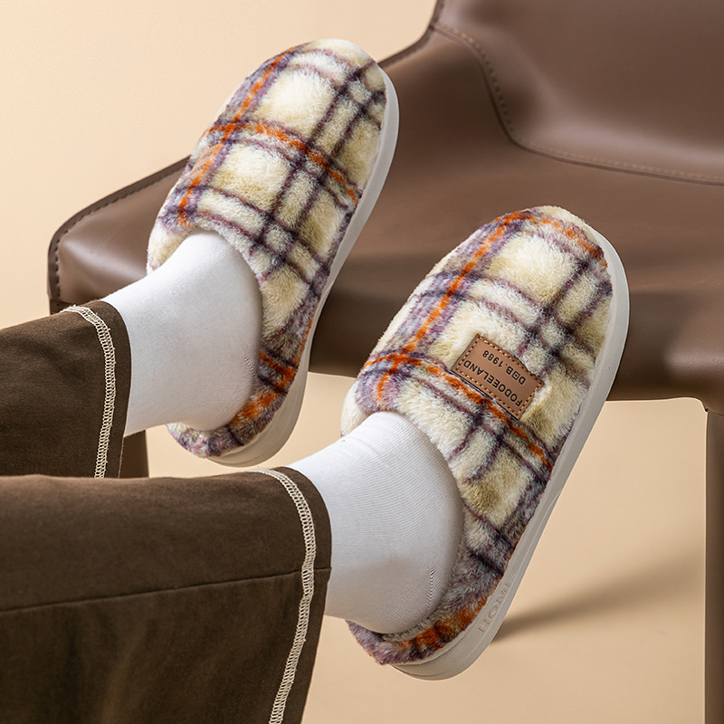 2025 New Non-Slip Warm Maternity Shoes Women Home Cotton Slippers for Men ddmymarket