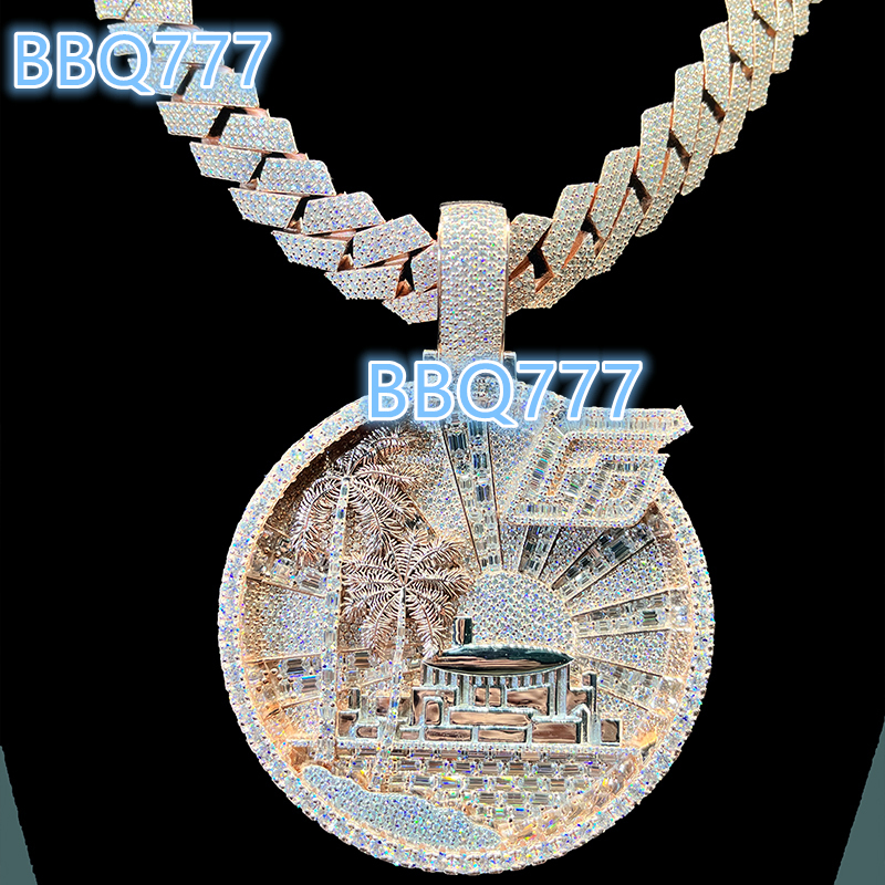 Lifeng Jewelry Advanced Customize Iced Out Diamond Moissanite Pendant Solid 925 Silver Men Hiphop Pendant