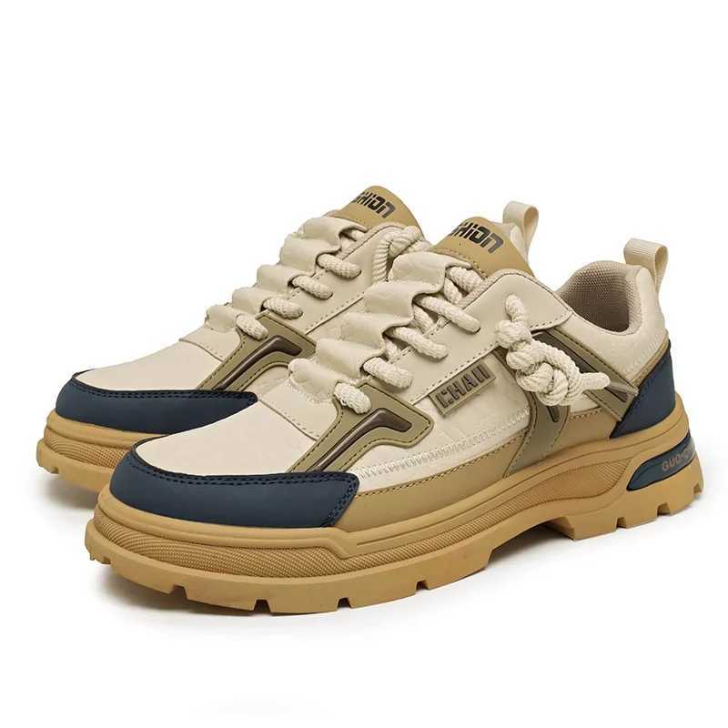 Autumn and Winter New Mens Shoes Niche Design Leather Shoes Low Cut Casual Sports Shoes Mens Board Shoes Outdoor Work Shoes Z250930