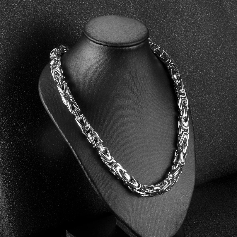 Stainless steel Byzantine chain necklace mens gold silver hiphop party jewelry gift selling 240807wtt