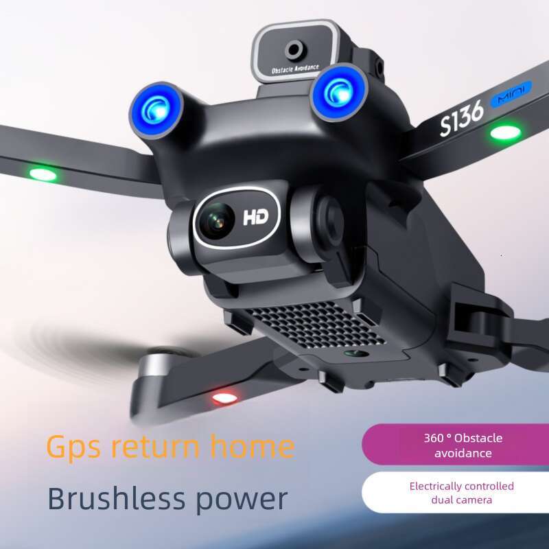 S GPS Positioning Brushless Motor HD Dual Camera Aerial Photography Obstacle Avoidance Remote Control Airplane Drone