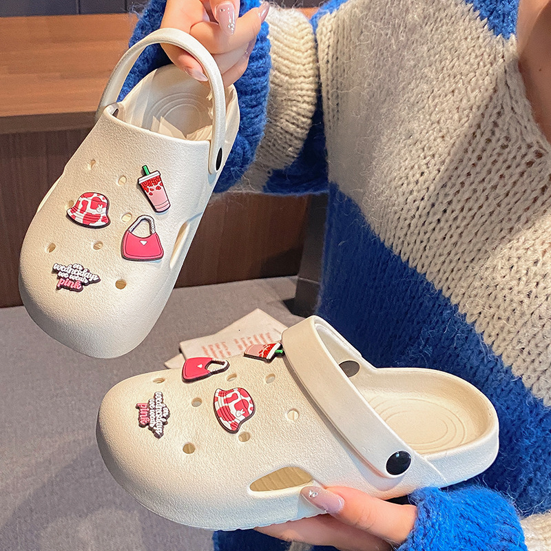 Women's Clog Shoes Closed-Toe Home Non-Slip Bathroom Shower Summer Soft Sole Lightweight Outdoor Wearable Slippers for Men ddmymarket