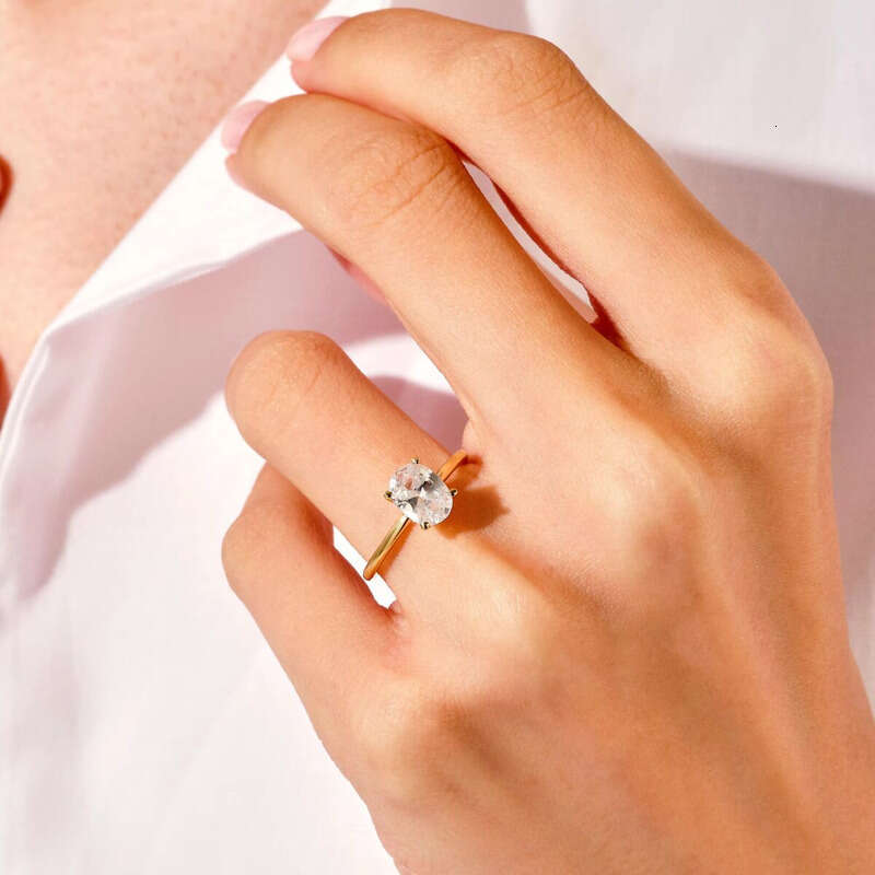 Personalized Boutique Fashion Jewelry Couple S Pure Silver VVs1 Inlaid with Sandstone Wedding Engagement Rings