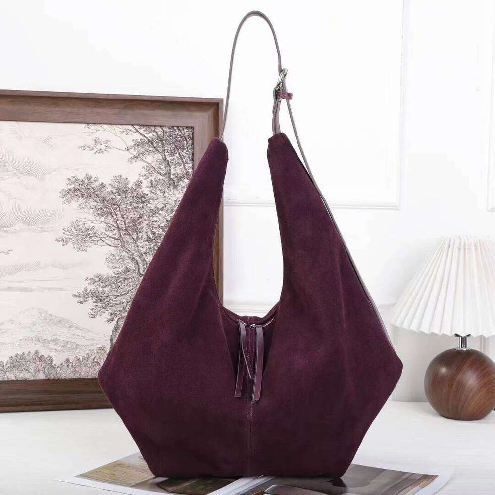 Women Shoulder Crossbody Designer Brand Ladies Soft Suede Cow Leather High Quality Large Tote Bag Autumn Winter New