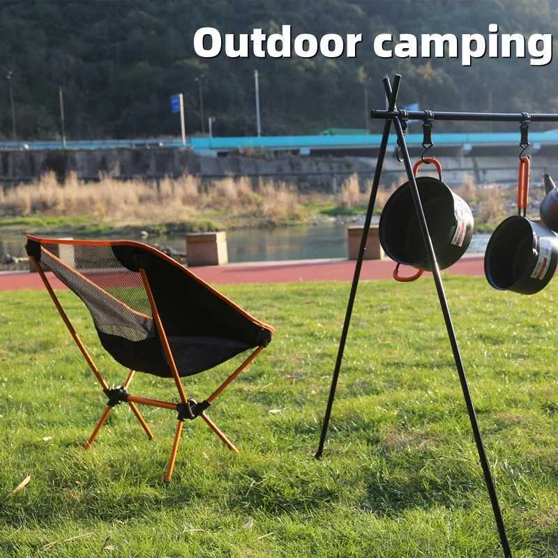 Portable Outdoor Moon Chair Camping Folding Chair Ultra Light Aluminum Alloy Compact Leisure Backrest Seat for Camping Picnic J250930