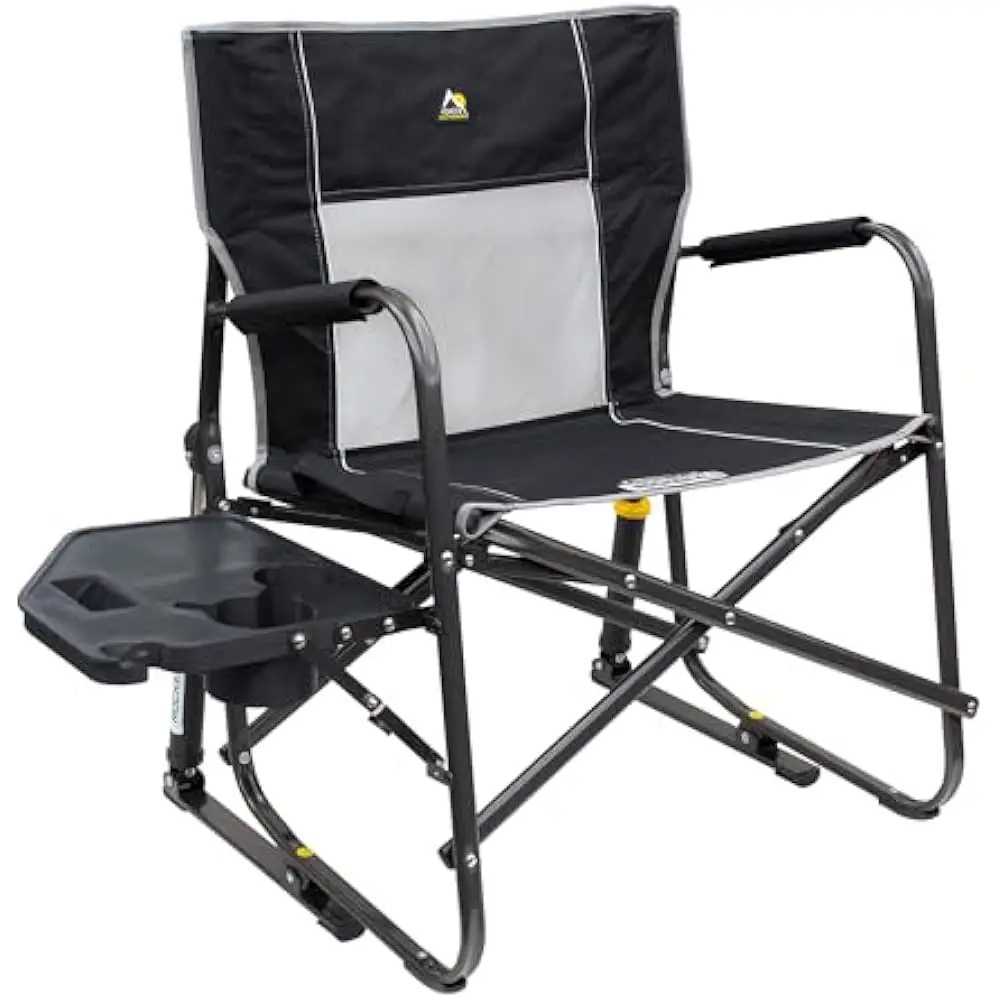Outdoor XL with Side TabLE CamPING Chair Solid DurabLE Armrests Drink Holder ComfortabLE Backrest J250930