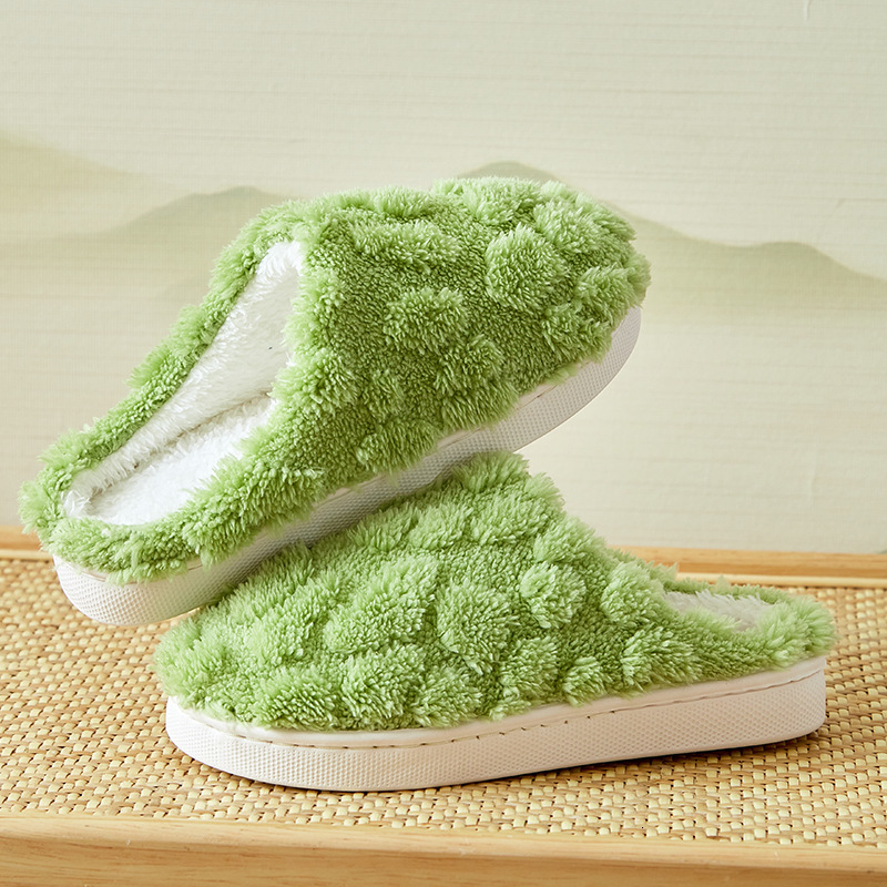 Women's Indoor Home Cotton Slippers, Warm Non-Slip Thick Sole Couple's New Style Furry Slippers for Men in Autumn and Winter ddmymarket