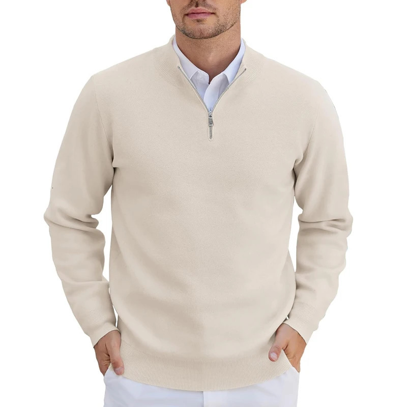 Autumn Mens Zipper Pullover Slim Fit Lightweight Knit Jacket Coats Casual Knitted Sweatshirts Winter Werm Streetwear 250929