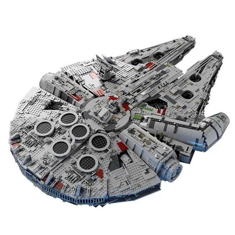 In stock 7451 pieces Spacecraft Falcon Heavy Difficult assembly puzzle brick model 75192 Birthday party gift L250930