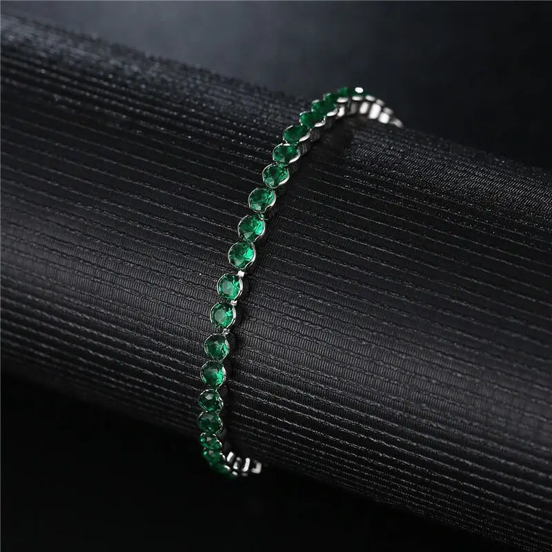 MxGxFam 7 Color Choices White Gold Color Small Bracelets For Women 19 cm Cubic Zircon Good Quality 250928