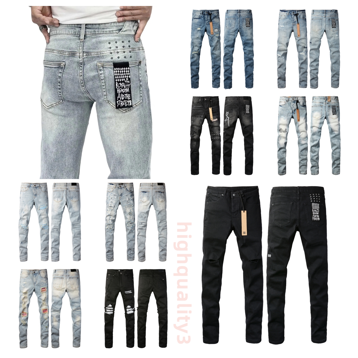 designer jeans ksubi jeans high quality men's jeans ripped denim motorcycle grey paint ripped stretch motorcycle bone halloween men's jeans 66