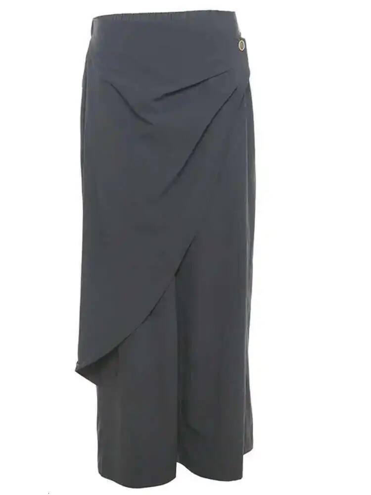Personalized Wide Leg Pants For Women 2025 Spring Autumn New High Waist Solid Color Casual Trousers Female Elegant 25Z1379 dongdumaoyi