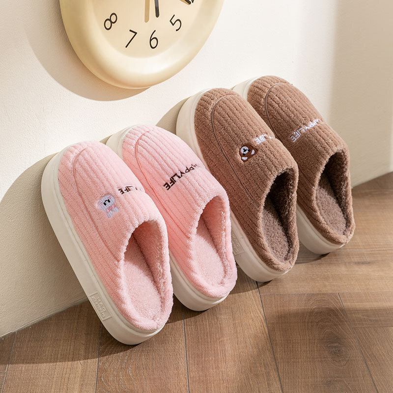 Cixi Cotton Women, Spring, Autumn, Winter, Indoor Non-Slip Maternity Shoes, Thick Sole Home Warm Couple Slippers for Men ddmymarket