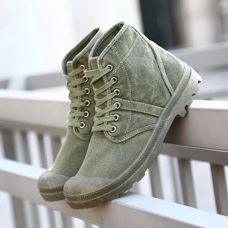 Autumn Early Winter Boots Men Canvas Shoes High top Casual Shoes Fashion Mens Boots Male Ankle Botas A215 250930