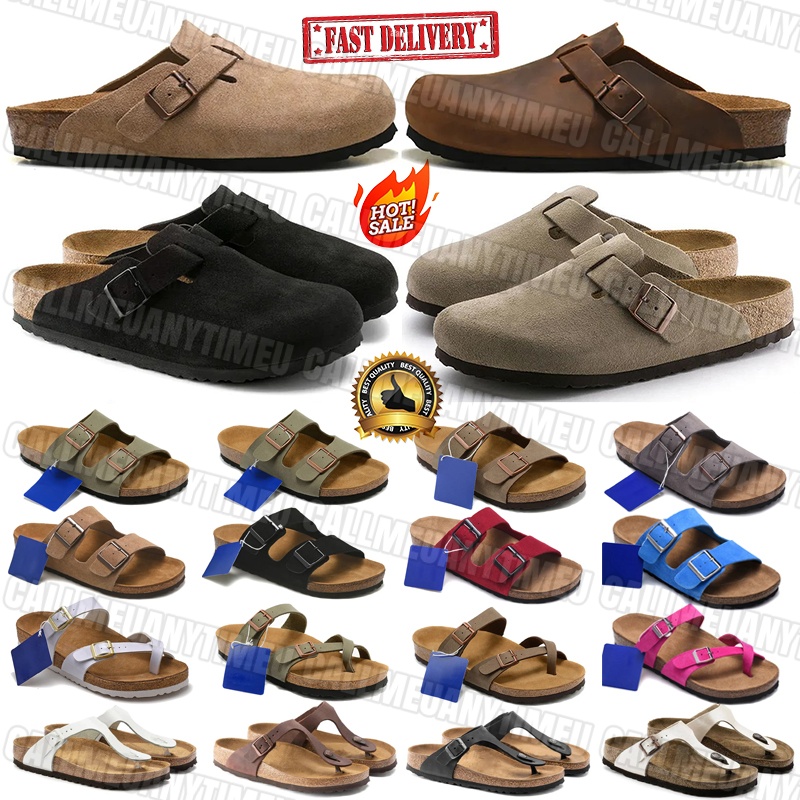 Birkenstsocks Designer Sandales clogs Diapositives intérieures clog Chaussures en cuir véritable Chaussures d'extérieur respirantes Hommes Femmes