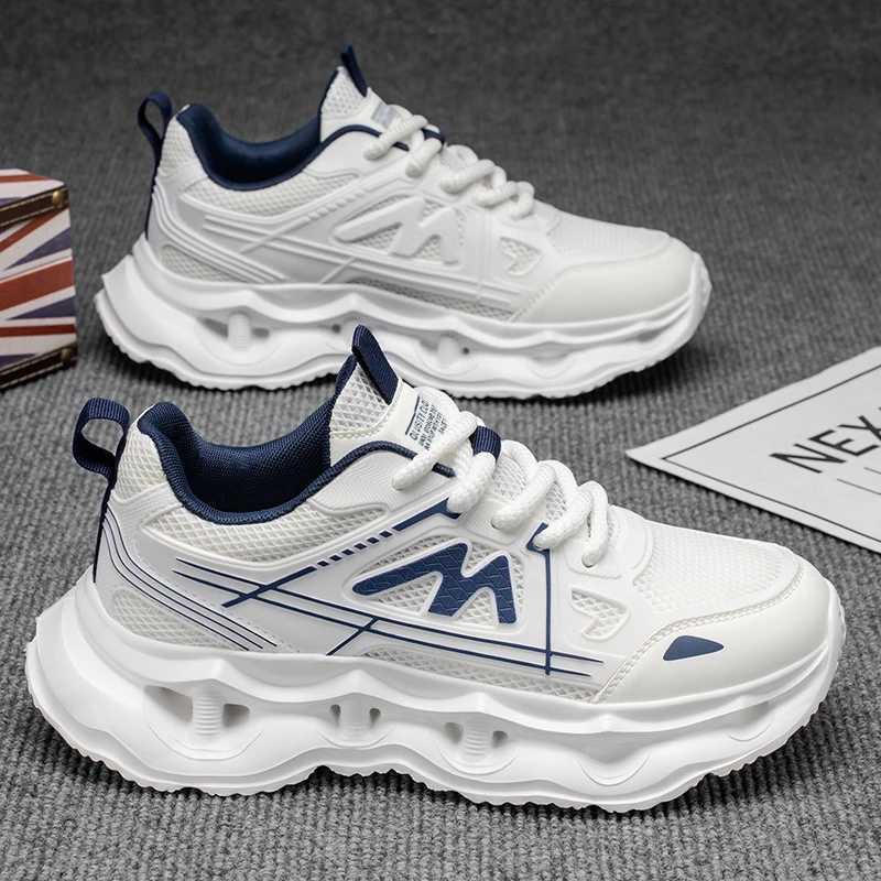 Mens 2025 Trendy Platform Running Shoes Breathable Mesh HeightIncrease Casual Sneakers for All Seasons Z250930