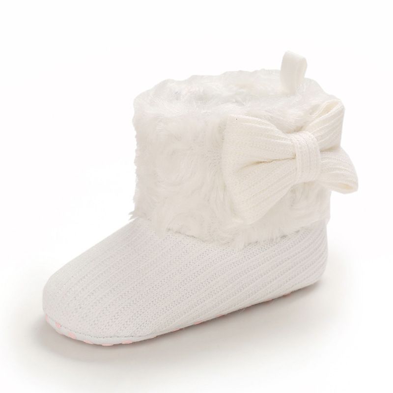 Winter Baby Boots Infant Toddler Warm Fashion Warm Plush Shoes Kidszworld With Fuzzy Balls First Walkers Kid Shoes 0-18M Months K0469